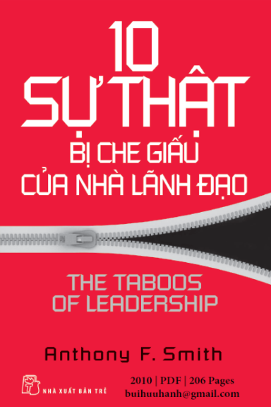 10 Sự Thật Bị Che Giấu Của Nhà Lãnh Đạo (NXB Trẻ 2010) - Anthony F. Smith, 206 Trang