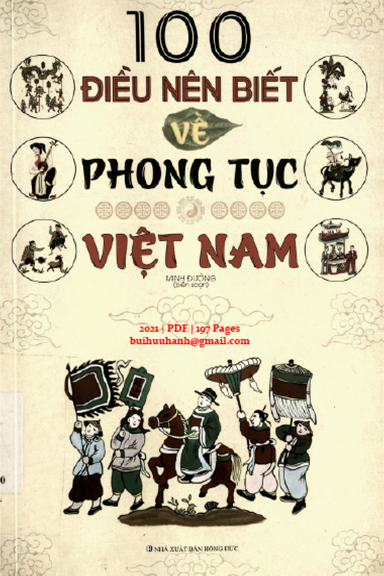 100 Điều Nên Biết Về Phong Tục Việt Nam (NXB Hồng Đức 2021) - Minh Đường, 197 Trang