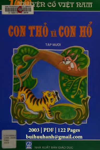 100 Truyện Cổ Việt Nam Tập 10-Con Thỏ Và Con Hổ (NXB Giáo Dục 2003) - Tô Hoài, 122 Trang
