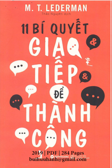 11 Bí Quyết Giao Tiếp Để Thành Công (NXB Lao Động Xã Hội 2019) - M. T. Lederman, 284 Trang