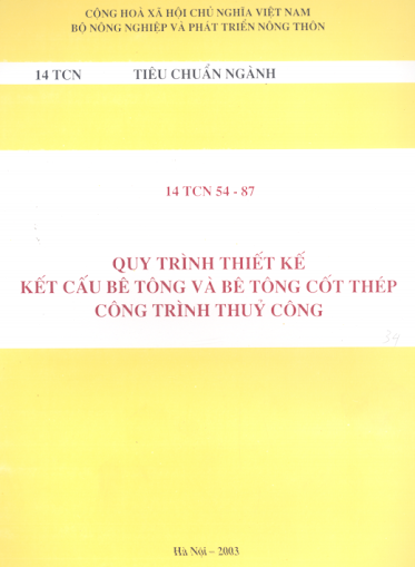 14 TCN 54-87 - Quy Trình Thiết Kế Kết Cấu Bê Tông Và Bê Tông Cốt Thép Công Trình Thủy Công