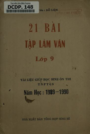 21 Bài Tập Làm Văn Lớp 9 (NXB Tổng Hợp 1990) - Đỗ Liêm, 69 Trang