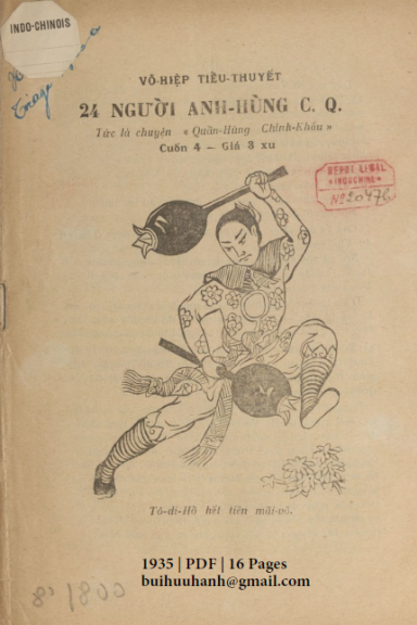24 Người Anh Hùng Cứu Quốc Cuốn 1-12 (NXB Nhật Nam 1935) - Nhiều Tác Giả, 198 Trang