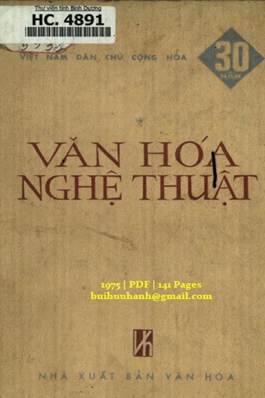 30 Năm Văn Hóa Nghệ Thuật 1945-1975 (NXB Văn Hóa 1975) - Hoàng Minh Giám, 141 Trang