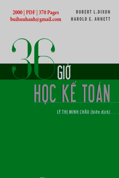 36 Giờ Học Kế Toán (NXB Trẻ 2000) - Robert L. Dixon, 370 Trang