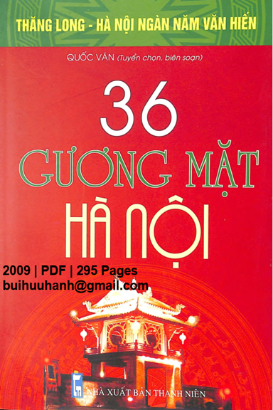 36 Gương Mặt Hà Nội (NXB Thanh Niên 2009) - Quốc Văn, 295 Trang
