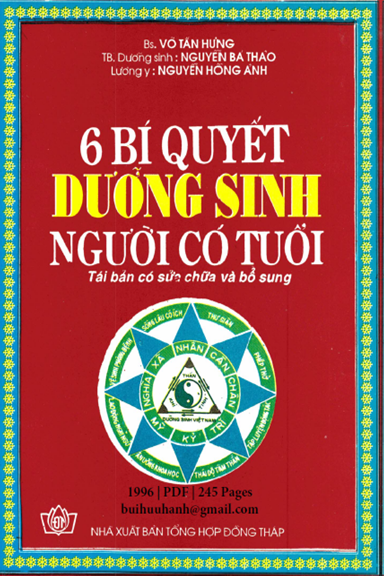 6 Bí Quyết Dưỡng Sinh Người Có Tuổi (NXB Đồng Tháp 1996) - Võ Tấn Hưng, 245 Trang