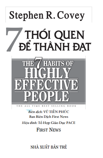 7 Thói Quen Để Thành Đạt (NXB Trẻ 2012) - Stephen R .Covey, 171 Trang
