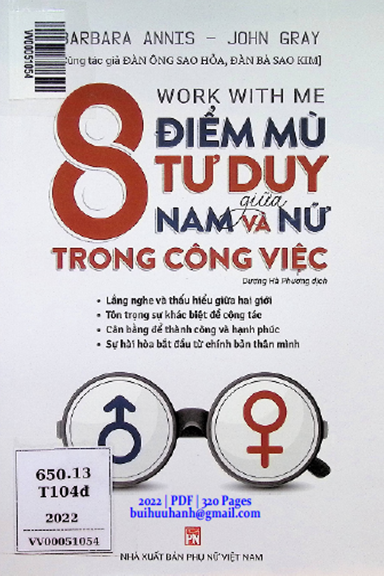 8 Điểm Mù Tư Duy Giữa Nam Và Nữ Trong Công Việc (NXB Phụ Nữ 2022) - Barbara Annis, 320 Trang