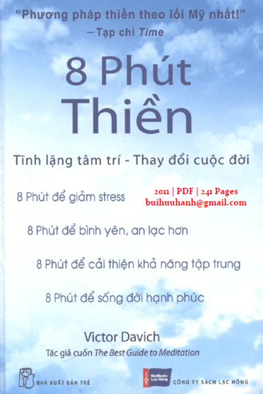 8 Phút Thiền (NXB Trẻ 2011) - Victor Davich, 241 Trang