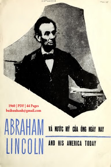 Abraham Lincoln Và Nước Mỹ Của Ông Ngày Nay (NXB Sài Gòn 1960) - Nhiều Tác Giả, 44 Trang
