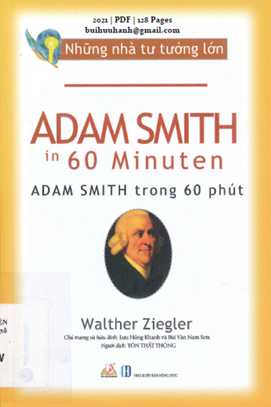 Adam Smith Trong 60 Phút (NXB Hồng Đức 2021) - Walther Ziegler, 128 Trang