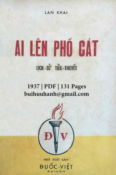 Ai Lên Phố Cát (NXB Đuốc Việt 1937) - Lan Khai, 131 Trang
