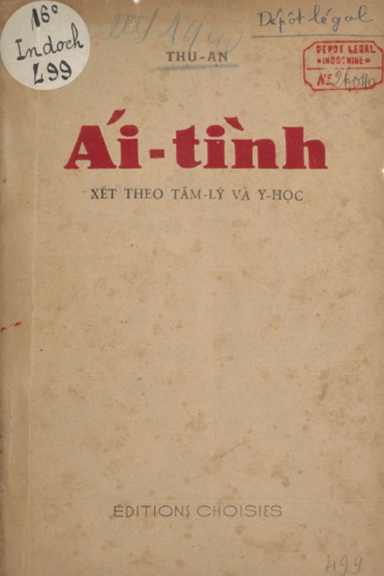 Ái Tình (NXB Trác Vỹ 1940) - Thu An, 172 Trang