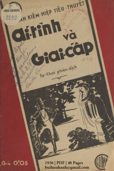 Ái Tình Và Giai Cấp Số 1-4 (NXB Thực Nghiệp 1936) - Tư Chơi, 96 Trang