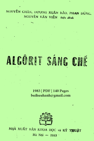 Algôrit Sáng Chế (NXB Khoa Học Kỹ Thuật 1983) - Nguyễn Chân, 140 Trang