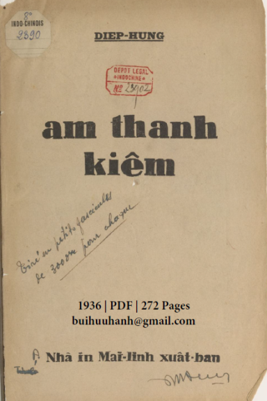 Âm Thanh Kiếm (NXB Mai Linh 1936) - Điệp Hùng, 272 Trang