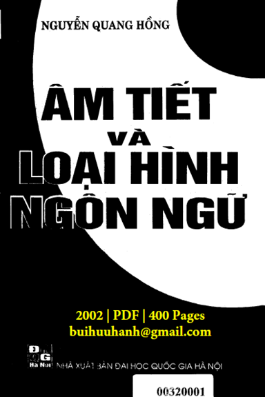 Âm Tiết Và Loại Hình Ngôn Ngữ (NXB Đại Học Quốc Gia 2002) - Nguyễn Quang Hồng, 400 Trang