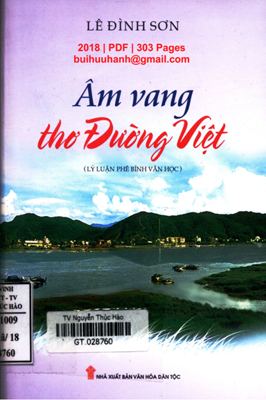Âm Vang Thơ Đường Việt (NXB Văn Hóa Dân Tộc 2018) - Lê Đình Sơn, 303 Trang