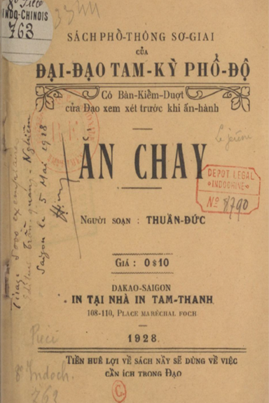 Ăn Chay (NXB Tam Thanh 1928) - Thuần Đức, 40 Trang