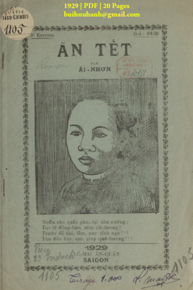 Ăn Tết (NXB Lê Mai 1929) - Ái Nhơn, 20 Trang