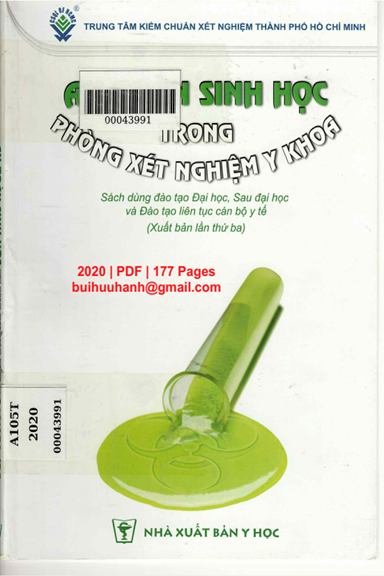 An Toàn Sinh Học Trong Phòng Xét Nghiệm Y Khoa (NXB Y Học 2020) - Trần Hữu Tâm, 177 Trang