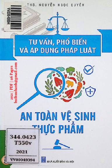 An Toàn Vệ Sinh Thực Phẩm (NXB Hà Nội 2021) - Nguyễn Ngọc Quyên, 116 Trang