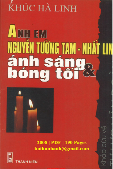 Anh Em Nguyễn Tường Tam-Nhất Linh Ánh Sáng Và Bóng Tối (NXB Thanh Niên 2008) - Khúc Hà Linh