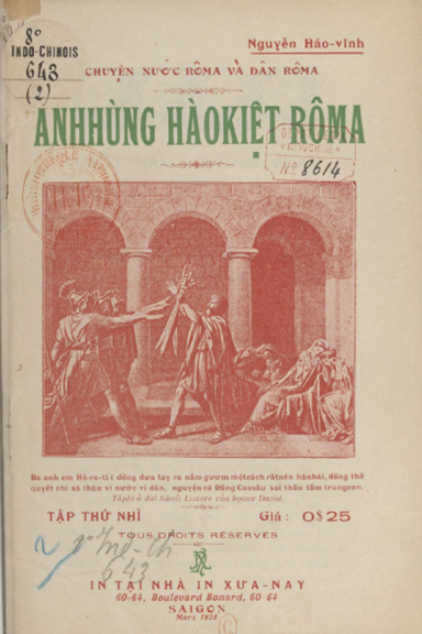 Anh Hùng Hào Kiệt Rôma Tập 2 (NXB Xưa Nay 1928) - Nguyễn Háo Vĩnh, 36 Trang