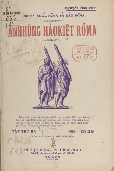 Anh Hùng Hào Kiệt Rôma Tập 3 (NXB Xưa Nay 1928) - Nguyễn Háo Vĩnh, 36 Trang