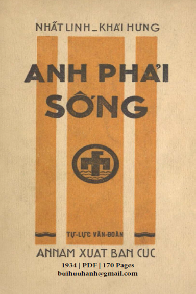 Anh Phải Sống (NXB An Nam 1934) - Nhất Linh & Khái Hưng, 170 Trang