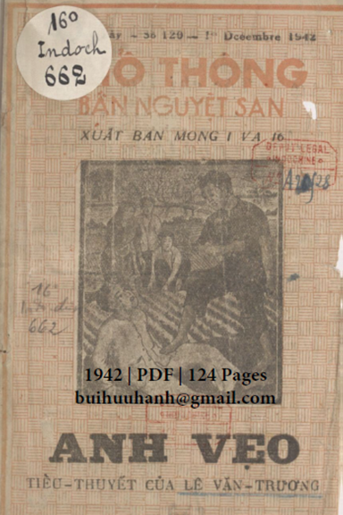 Anh Vẹo (NXB Tân Dân 1942) - Lê Văn Trương, 124 Trang
