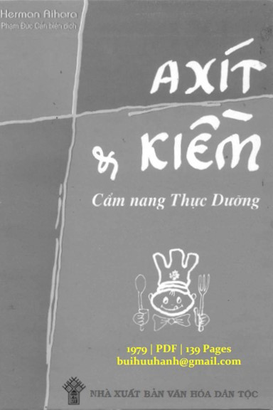 Axít Và Kiềm Cẩm Nang Thực Dưỡng (NXB Văn Hóa Dân Tộc 1979) - Herman Aihara, 139 Trang