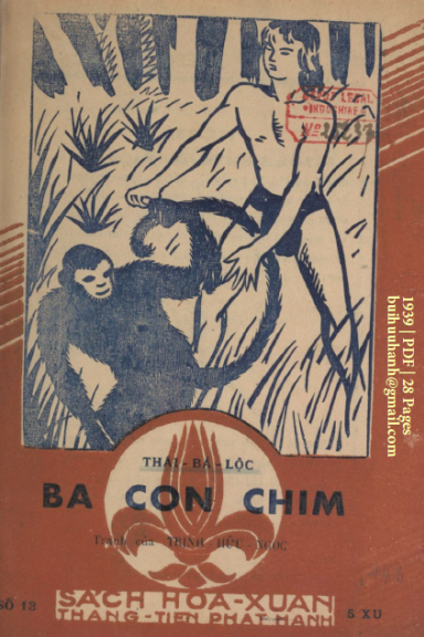 Ba Con Chim (NXB Thẳng Tiến 1939) - Thái Bá Lộc, 28 Trang