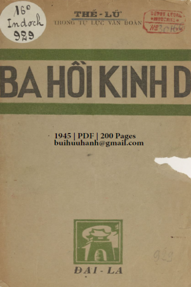 Ba Hồi Kinh Dị (NXB Đại La 1945) - Thế Lữ, 200 Trang