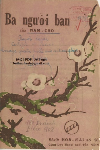 Ba Người Bạn (NXB Cộng Lực 1942) - Nam Cao, 36 Trang
