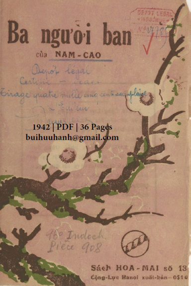 Ba Người Bạn (NXB Cộng Lực 1942) - Nam Cao, 36 Trang