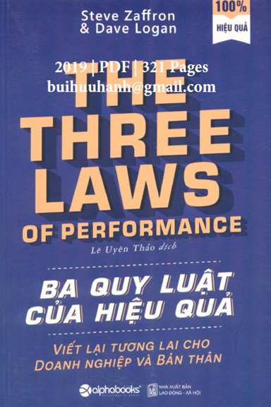 Ba Quy Luật Của Hiệu Quả (NXB Lao Động Xã Hội 2019) - Steve Zafron, 321 Trang