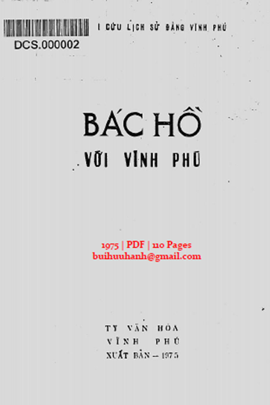 Bác Hồ Với Vĩnh Phú (NXB Vĩnh Phú 1975) - Nhiều Tác Giả, 110 Trang