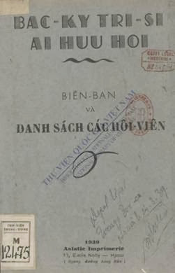 Bắc Kỳ Trí Sĩ Ái Hữu Hội (NXB Hà Nội 1939) - Nghiêm Văn Trí, 44 Trang