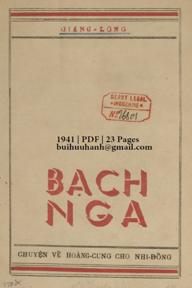 Bạch Nga (NXB Phượng Hoàng 1941) - Giang Long, 23 Trang