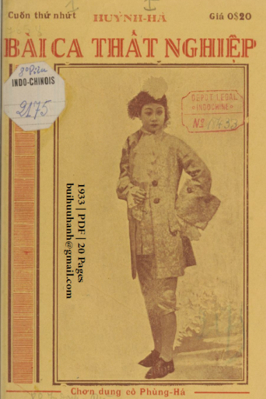 Bài Ca Thất Nghiệp Cuốn 1 (NXB Đức Lưu Phương 1933) - Huỳnh Hà, 20 Trang