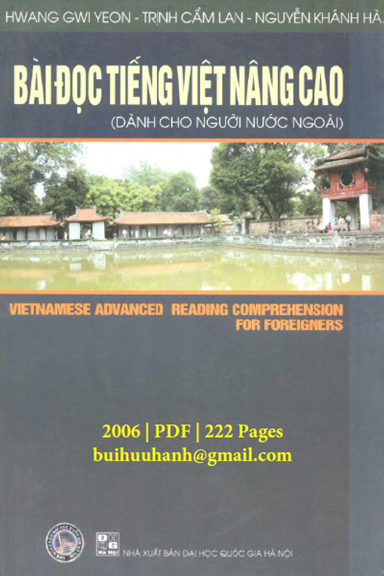 Bài Đọc Tiếng Việt Nâng Cao (NXB Đại Học Quốc Gia 2006) - Trịnh Cẩm Lan, 222 Trang