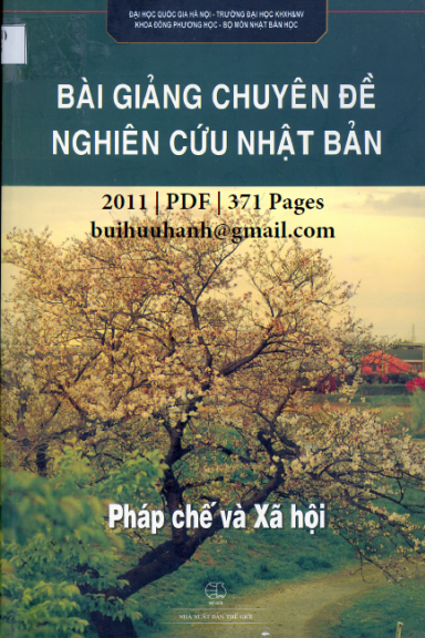 Bài Giảng Chuyên Đề Nghiên Cứu Nhật Bản Tập 2-Xã Hội Và Pháp Chế (NXB Thế Giới 2011) - Phan Hải Linh