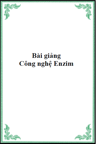 Bài Giảng Công Nghệ Enzyme (NXB Đà Nẵng 2008) - Trần Xuân Ngạch, 75 Trang
