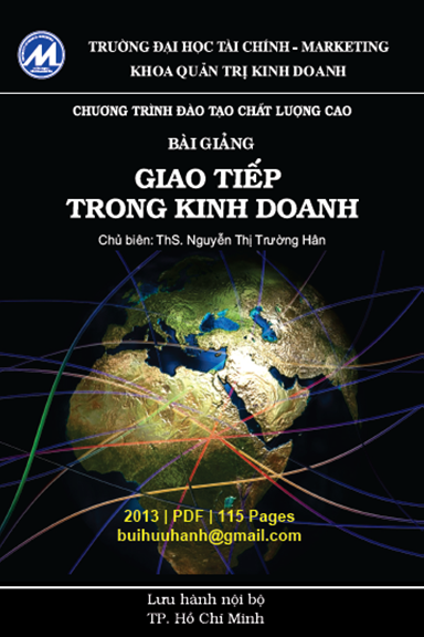 Bài Giảng Giao Tiếp Trong Kinh Doanh (NXB Tài Chính Marketing 2013) - Nguyễn Thị Trường Hân