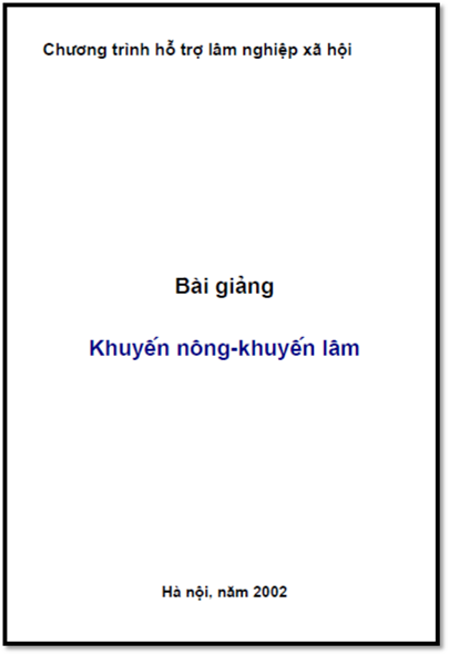 Bài Giảng Khuyến Nông Khuyến Lâm (NXB Hà Nội 2002) - Đinh Đức Thuận, 142 Trang