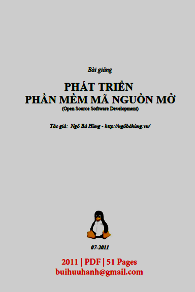 Bài Giảng Phát Triển Phần Mềm Mã Nguồn Mở (NXB Cần Thơ 2011) - Ngô Bá Hùng, 51 Trang