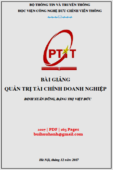 Bài Giảng Quản Trị Tài Chính Doanh Nghiệp (NXB Hà Nội 2017) - Đinh Xuân Dũng, 165 Trang