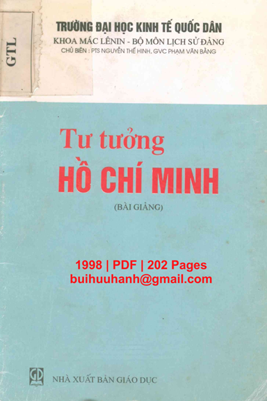 Bài Giảng Tư Tưởng Hồ Chí Minh (NXB Giáo Dục 1998) - Nguyễn Thế Hinh, 202 Trang